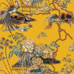 Обои Coordonne - Sacred Pheasants Amber B00114 (коллекция Forbidden City)