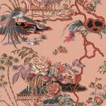 Обои Coordonne - Sacred Pheasants Rose B00116 (коллекция Forbidden City)