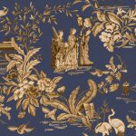 Обои Coordonne - Tang Walk Sapphire B00105 (коллекция Forbidden City)