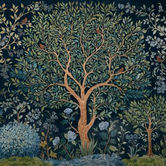 Обои Coordonne - Varanasi Tree Onyx D00154 (коллекция Damaskus)
