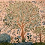 Обои Coordonne - Varanasi Tree Peach D00152 (коллекция Damaskus)