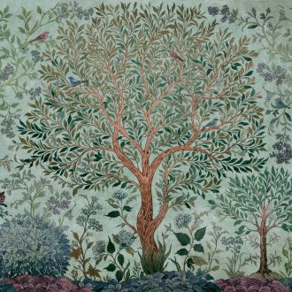 Обои Coordonne - Varanasi Tree Sapphire D00153 (коллекция Damaskus)