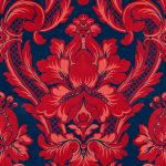 Обои Coordonne - Venetian Damask Vermilion D00110 (коллекция Damaskus)