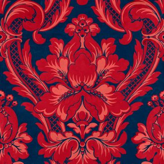 Обои Coordonne - Venetian Damask Vermilion D00110 (коллекция Damaskus)