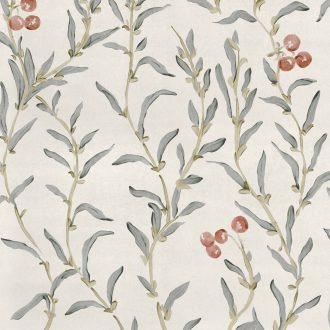 Обои Coordonne - Wild-Blackthorn Vermillion YSP0527 (коллекция 
Cotswolds, Ybarra & Serret for Coordonne)