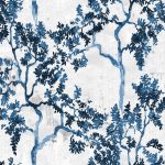 Обои Coordonne - Willow Poem Sapphire B00107 (коллекция Forbidden City)
