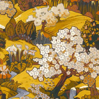 Обои Coordonne - Yu Garden Amber B00146 (коллекция Forbidden City)