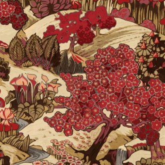 Обои Coordonne - Yu Garden Ruby B00145 (коллекция Forbidden City)