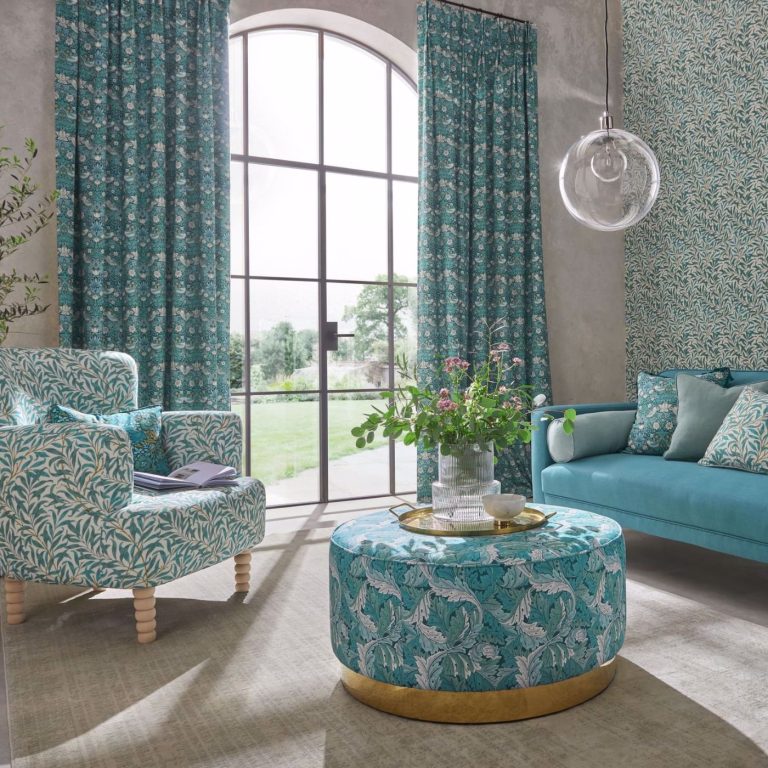 Ткань — Clarke and Clarke — ACANTHUS — TEAL — F1681/04