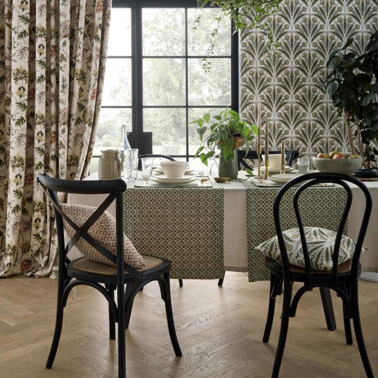 Ткань — Clarke and Clarke — ATTINGHAM — SAGE/BLUSH — F1734/04