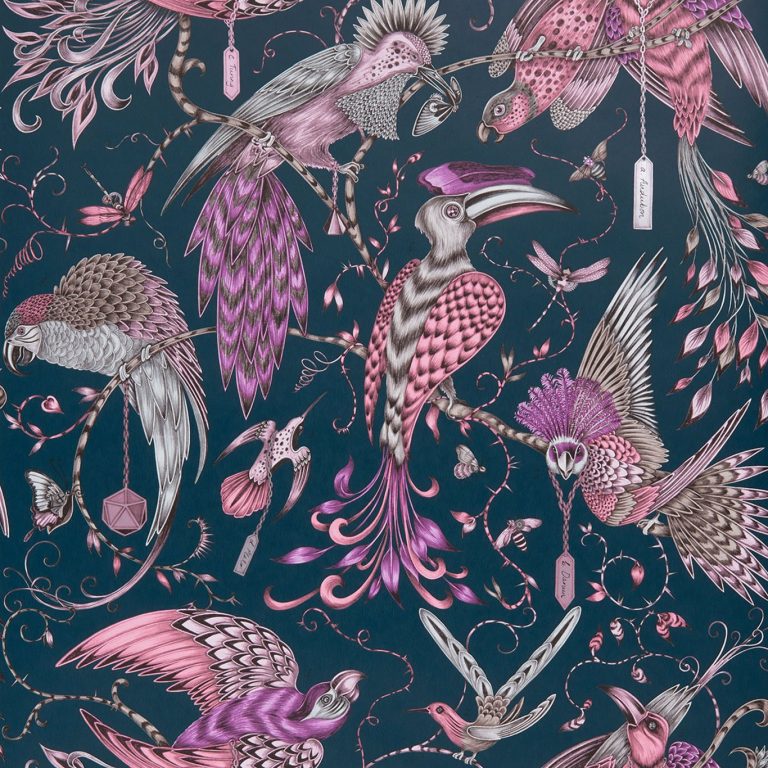 Обои - Clarke and Clarke - AUDUBON - PINK - W0099/04
