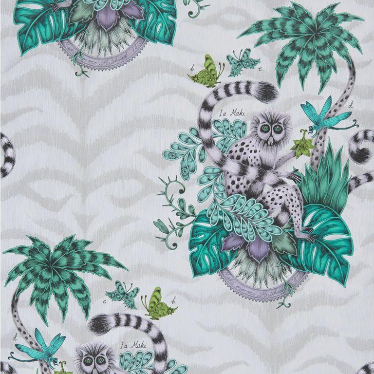 Обои - Clarke and Clarke - LEMUR - JUNGLE - W0103/01