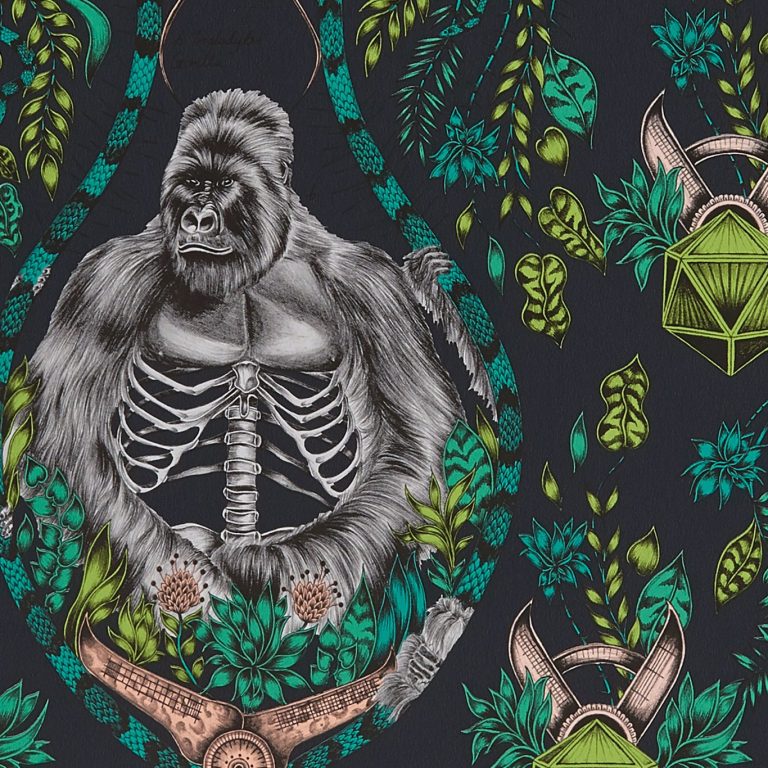 Обои - Clarke and Clarke - SILVERBACK - CHARCOAL - W0120/01