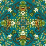 Обои — Clarke and Clarke — EMERALD FOREST — TEAL — W0129/05