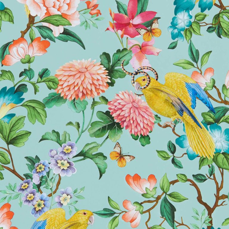 Обои - Clarke and Clarke - GOLDEN PARROT - MINERAL - W0130/03