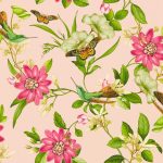 Обои — Clarke and Clarke — PINK LOTUS — BLUSH — W0132/01