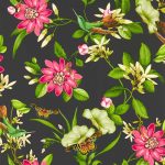 Обои — Clarke and Clarke — PINK LOTUS — NOIR — W0132/03