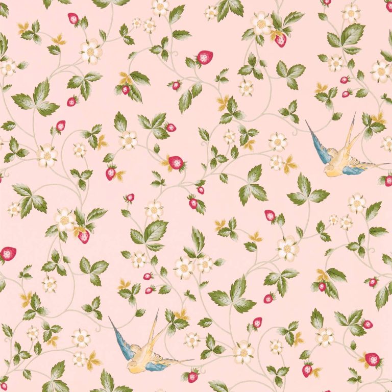 Обои - Clarke and Clarke - WILD STRAWBERRY - BLUSH - W0135/01