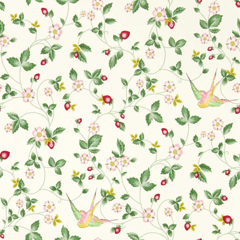 Обои - Clarke and Clarke - WILD STRAWBERRY - IVORY - W0135/03