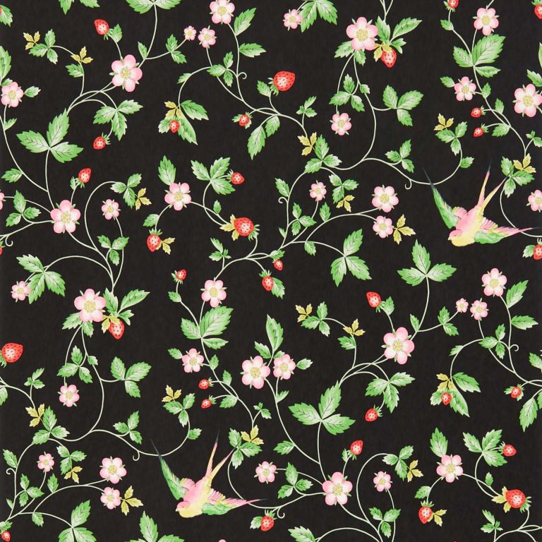 Обои - Clarke and Clarke - WILD STRAWBERRY - NOIR - W0135/04