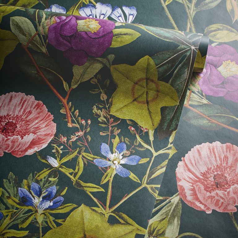 Обои — Clarke and Clarke — PASSIFLORA — EMERALD — W0143/02
