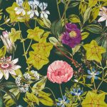 Обои — Clarke and Clarke — PASSIFLORA — EMERALD — W0143/02