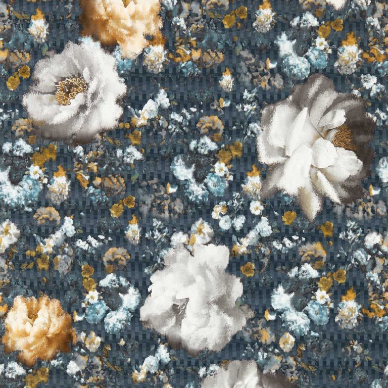 Обои - Clarke and Clarke - CAMILE - MIDNIGHT/GOLD - W0148/02