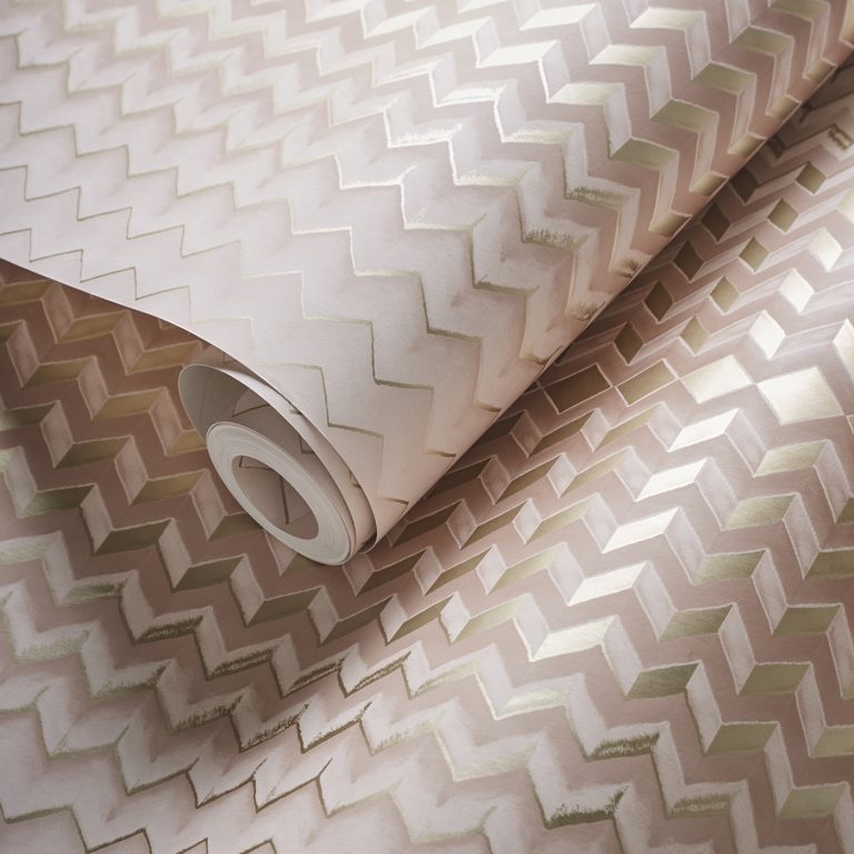 Обои — Clarke and Clarke — FRAGMENT — BLUSH/GOLD — W0150/01