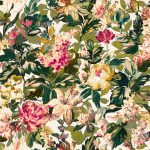 Обои — Clarke and Clarke — LILUM — OLIVE/RASPBERRY — W0158/03