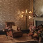 Обои — Clarke and Clarke — REGALE — RUSSET/GILVER — W0161/04