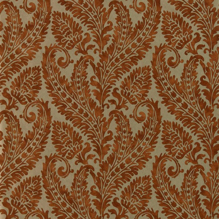 Обои - Clarke and Clarke - REGALE - RUSSET/GILVER - W0161/04