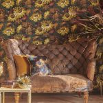 Обои — Clarke and Clarke — SUNFOREST — DENIM/OCHRE — W0162/01