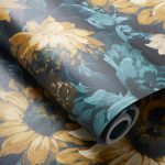 Обои — Clarke and Clarke — SUNFOREST — DENIM/OCHRE — W0162/01
