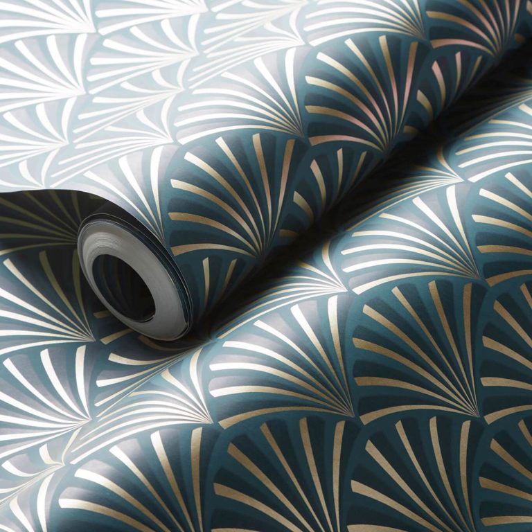 Обои — Clarke and Clarke — CHRYSLER — TEAL — W0164/04