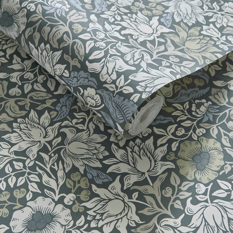 Обои — Clarke and Clarke — MALLOW — SLATE/DOVE — W0173/01