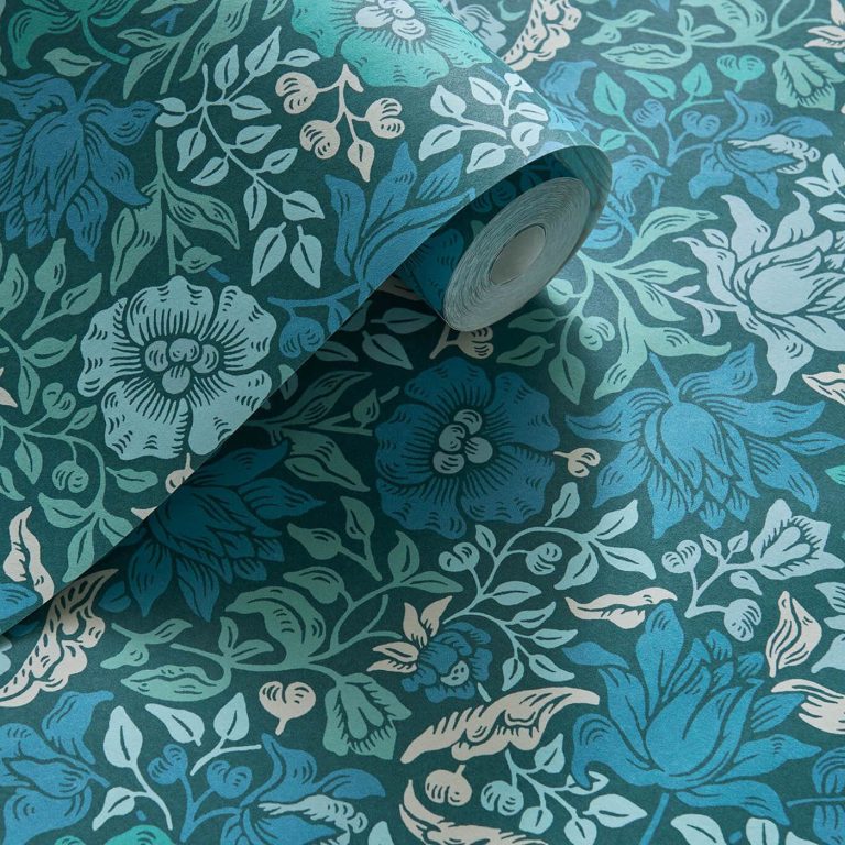 Обои — Clarke and Clarke — MALLOW — TEAL — W0173/02