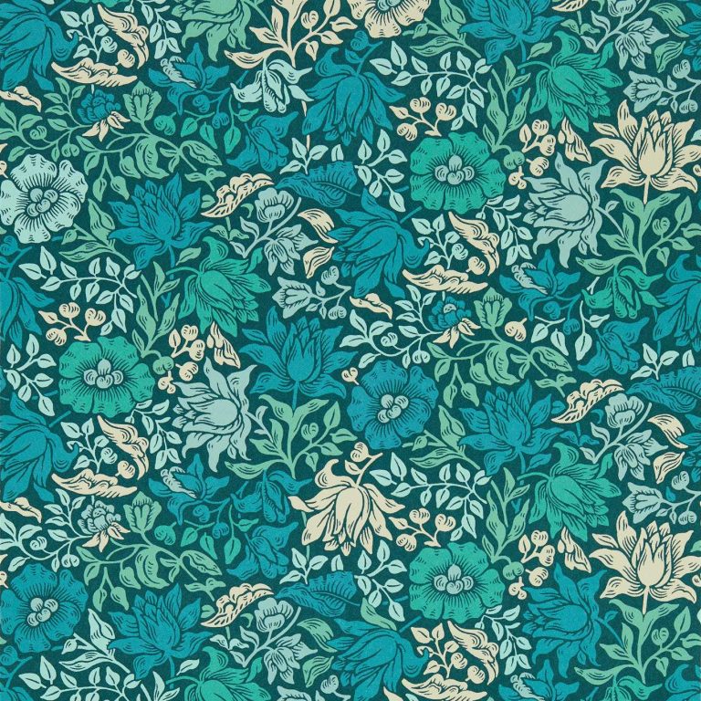 Обои - Clarke and Clarke - MALLOW - TEAL - W0173/02