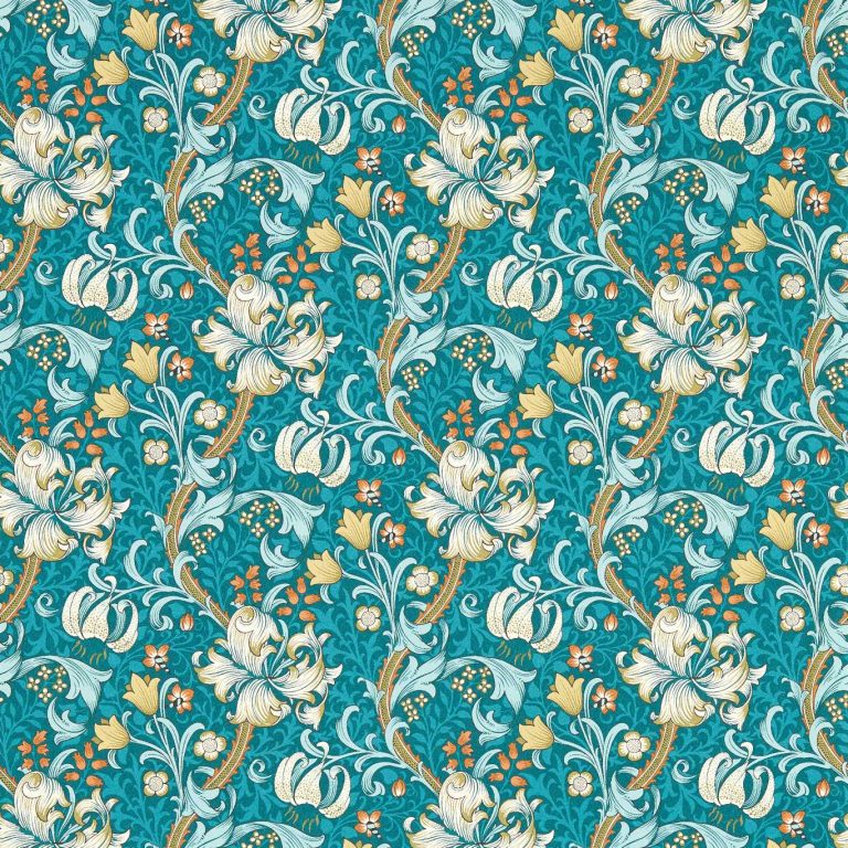 Обои - Clarke and Clarke - GOLDEN LILY - TEAL - W0174/03
