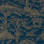 Обои — Clarke and Clarke — KISUMU — MIDNIGHT/LUXE — W0185/02