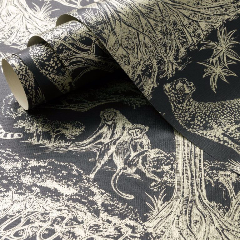 Обои — Clarke and Clarke — KISUMU — NOIR/LUXE — W0185/04