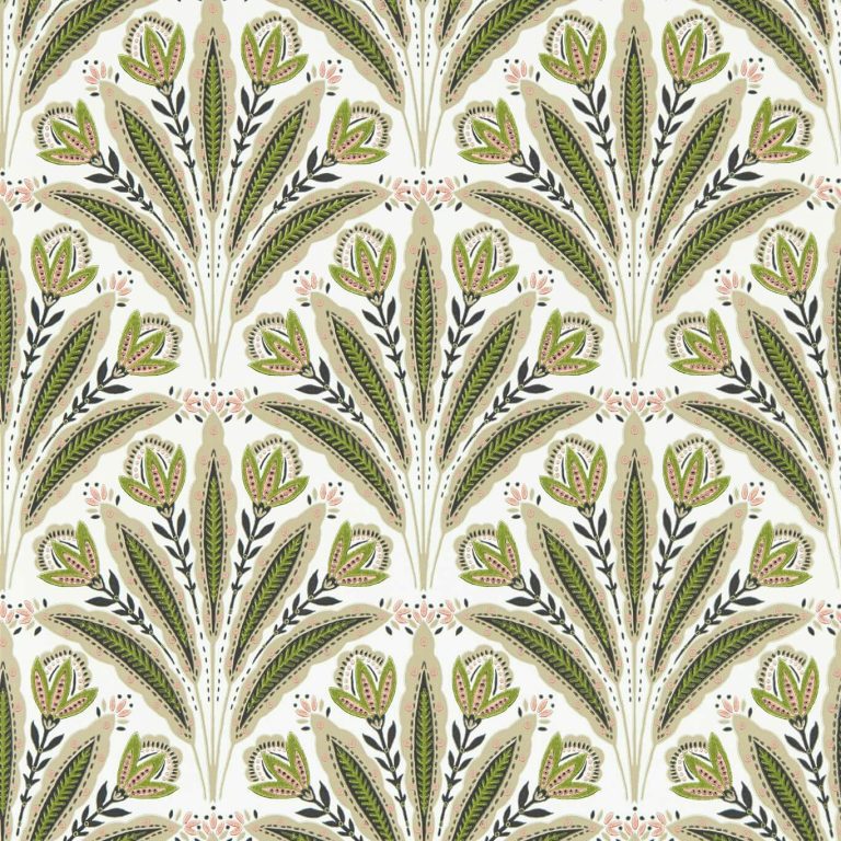 Обои - Clarke and Clarke - ATTINGHAM - SAGE/BLUSH - W0193/04