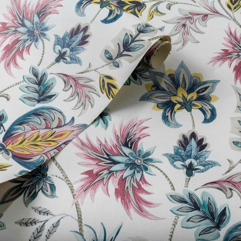 Обои — Clarke and Clarke — SIZERGH — TEAL/BERRY — W0198/04