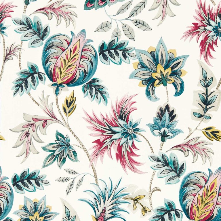 Обои - Clarke and Clarke - SIZERGH - TEAL/BERRY - W0198/04