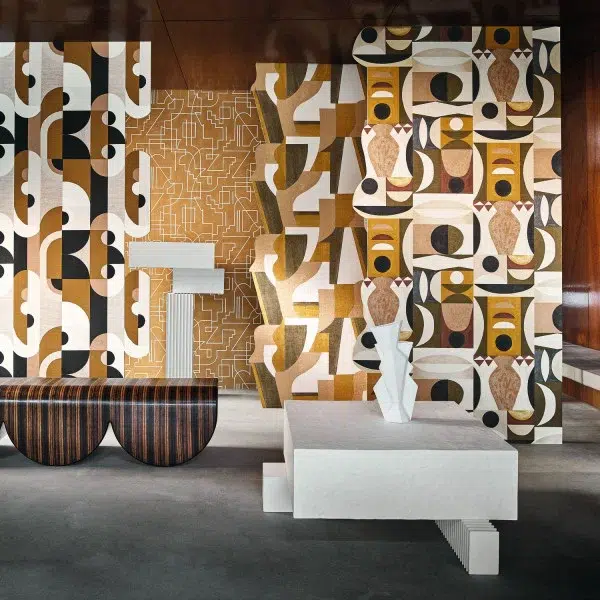 Обои Casamance — Auguste Khaki / Nude 76032446 (Коллекция Mouvements)