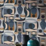 Обои Casamance — Auguste Marine 76032752 (Коллекция Mouvements)