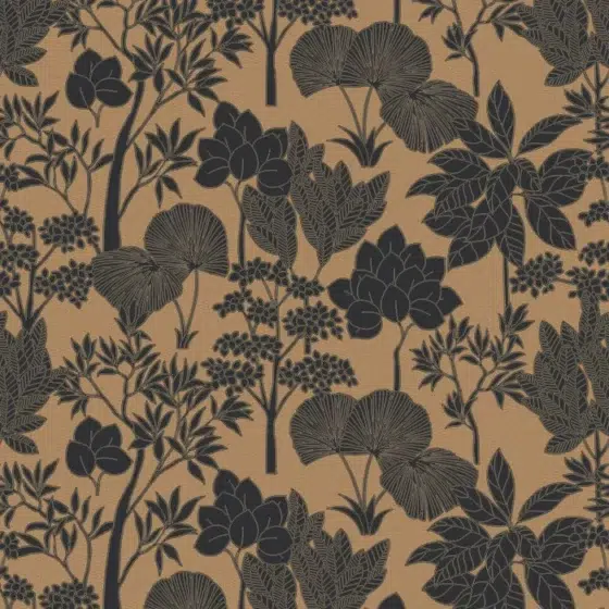 Обои Casamance - Inara Noir / Dore 76900508 (Коллекция Tressora)