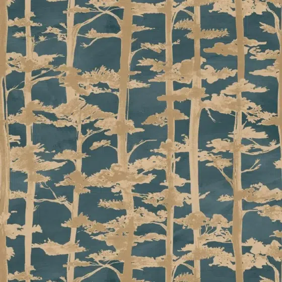 Обои Casamance - Ame Petrole / Dore 70040712 (Коллекция Legendes)