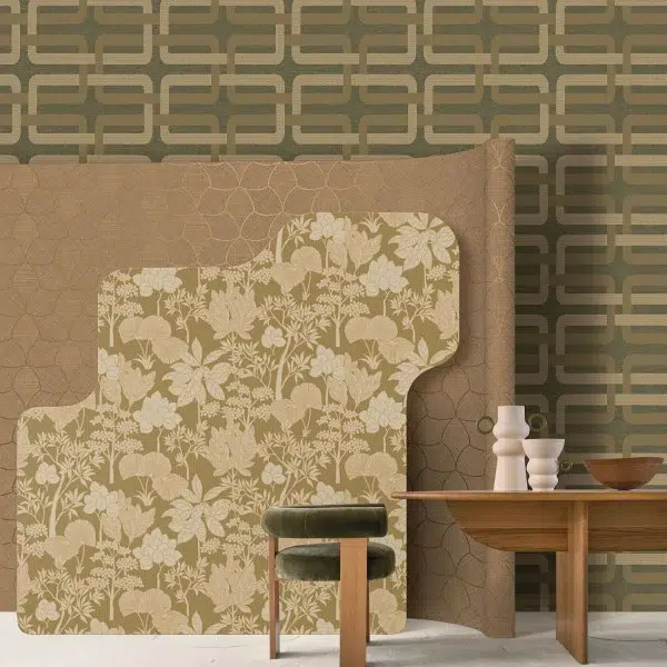 Обои Casamance — Inara Kaki / Dore 76900202 (Коллекция Tressora)
