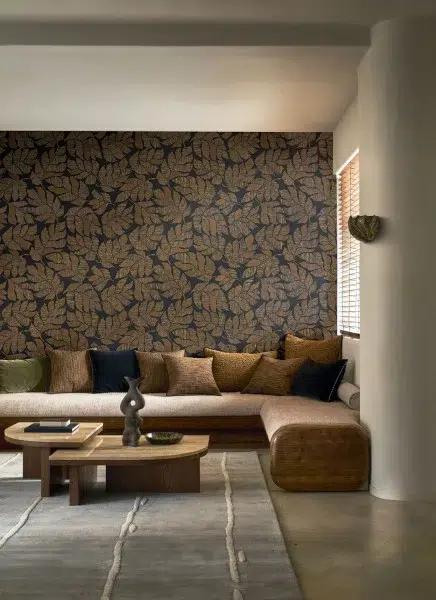 Обои Casamance — Lontara Noir / Dore 76911324 (Коллекция Tressora)