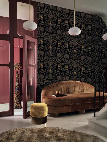 Обои Casamance — Hippolyte Noir / Dore 70450916 (Коллекция Isadora)